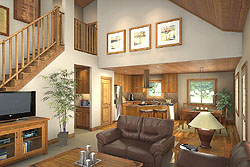 Blue Grass Great Room and Kitchen