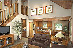 Blue Grass Great Room and Kitchen