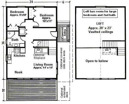 Cabin Kit Plan - Larkspur floor plan