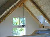 Pine paneling and Douglas fir ceiling beams