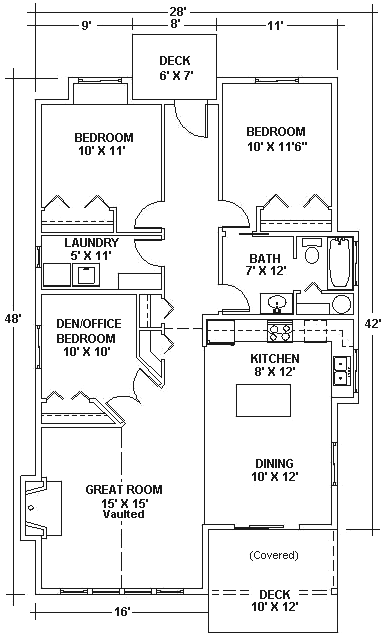 Cabin Kit Plan - Manzanita floor plan