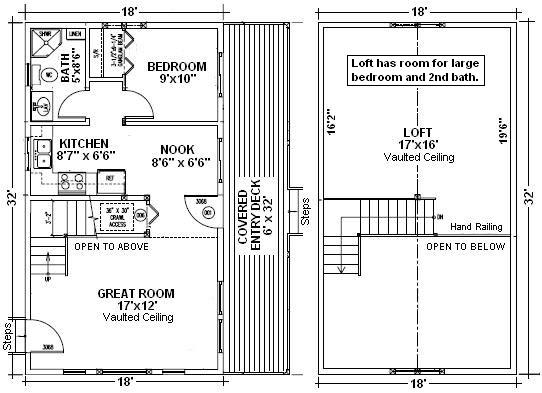 Cabin Kit Plan - Redstone floor plan