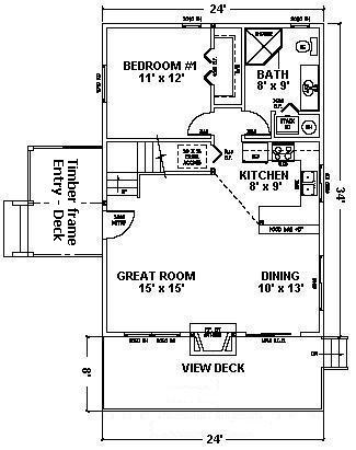 Cabin Kit Plan - Rockridge main level