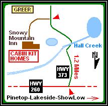 Map - Cabin Kit Homes - Greer, Arizona