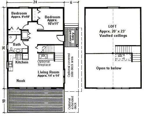 Cabin Kit Plan - Larkspur floor plan
