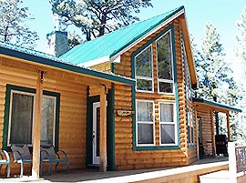 Chicory 3br model with Western Red Cedar log siding