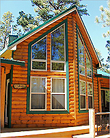 Chicory 3br model with Western Red Cedar log siding