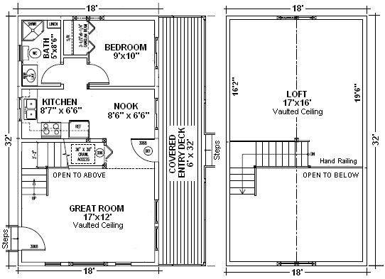 Cabin Kit Plan - Redstone floor plan