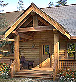 Executive Retreat - Custom Timber Frame Entry 